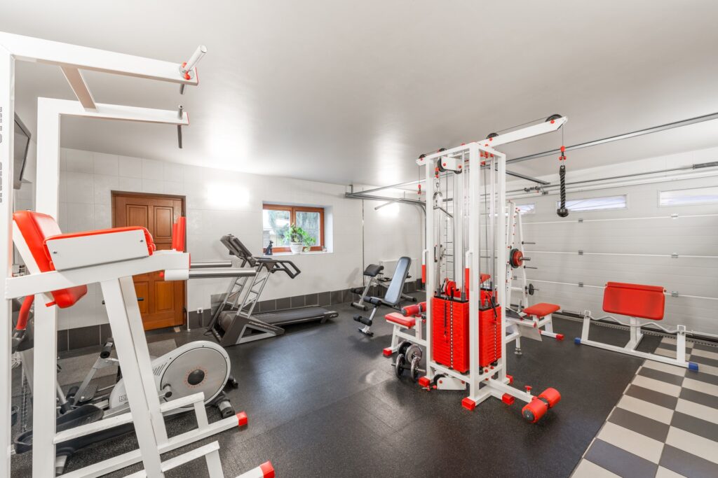 An empty home gym