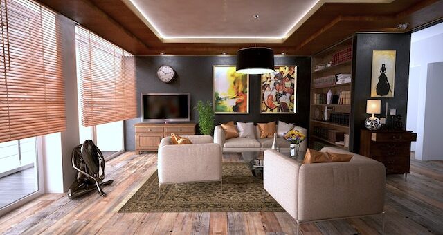 A beige and black living room as a way to infuse your personality into your first home