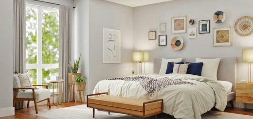 A bedroom with wall art, a way to incorporate memories into your home decor